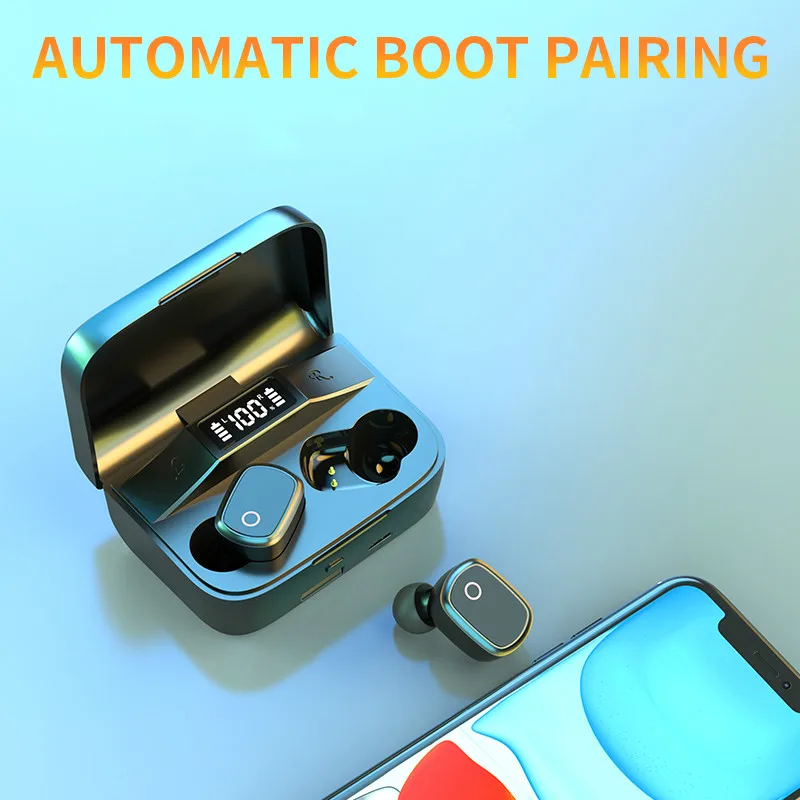 

smart wireless headphone TWS HiFi Bluetooth Earphone Touch Led Display Headset Gamer Music wireless Earbuds for xiaomi pk i12
