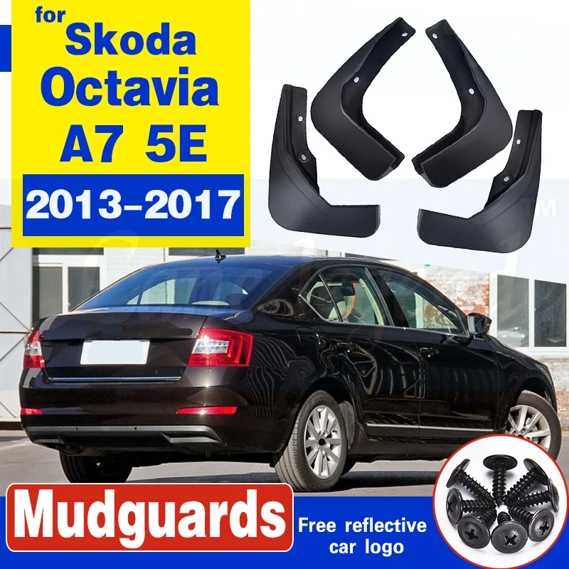 Набор литых автомобильных брызговиков для Skoda Octavia A7 5E 2013 2017 брызговики