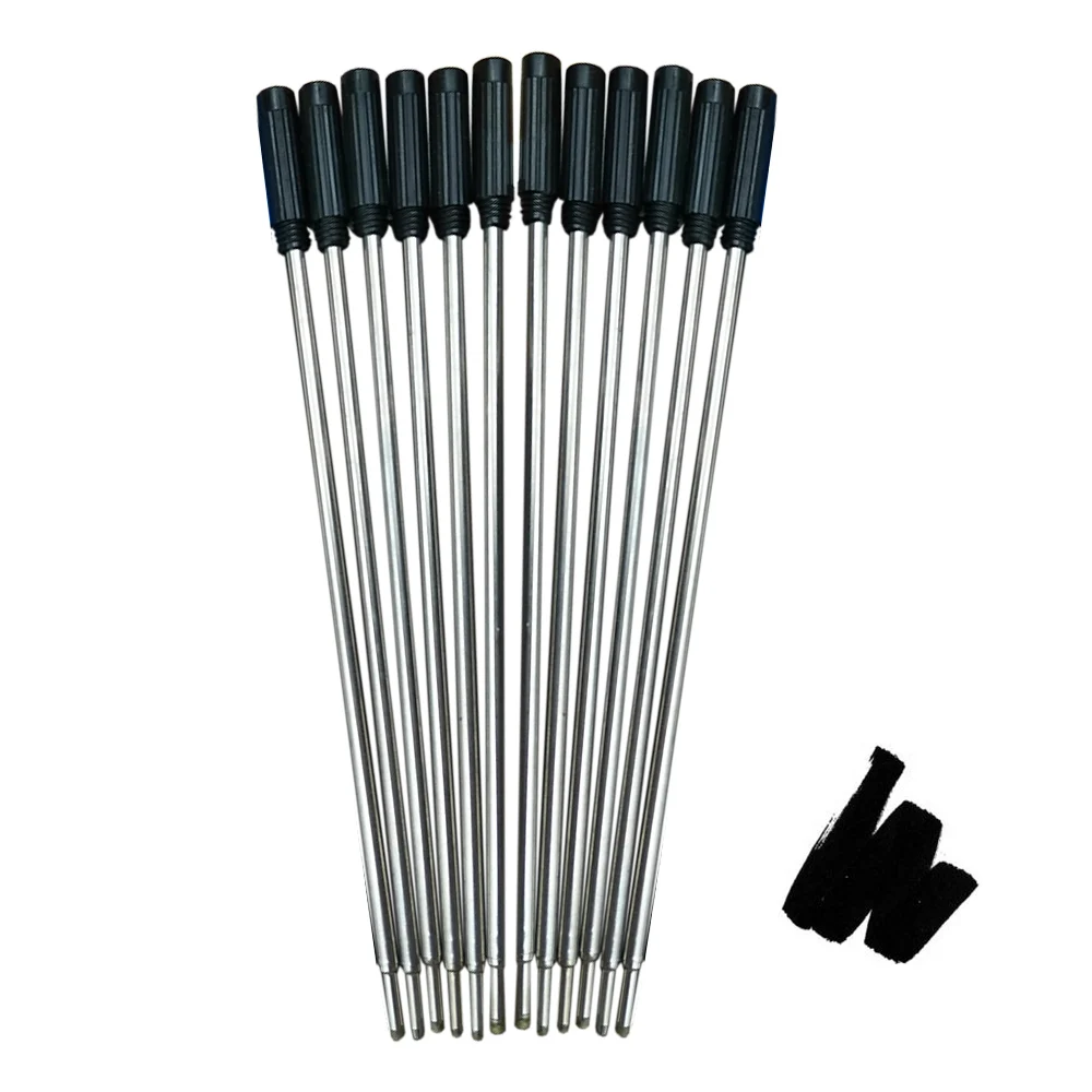 Ballpoint Pen Refills Replacement 11.7cm Writting Stationery School Supplies 10pcs/Lot Durable Signature Student Office Sketch - Цвет: Black