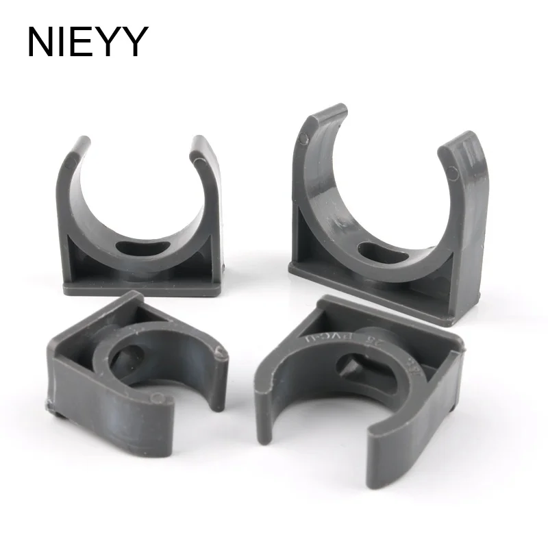 

10pcs 20/25/32/40Mm PVC PPR Pipe Clamp Water Supply Pipe Clamp Clip Hard Tube Support Water Pipe Connector Irrigation Fitting