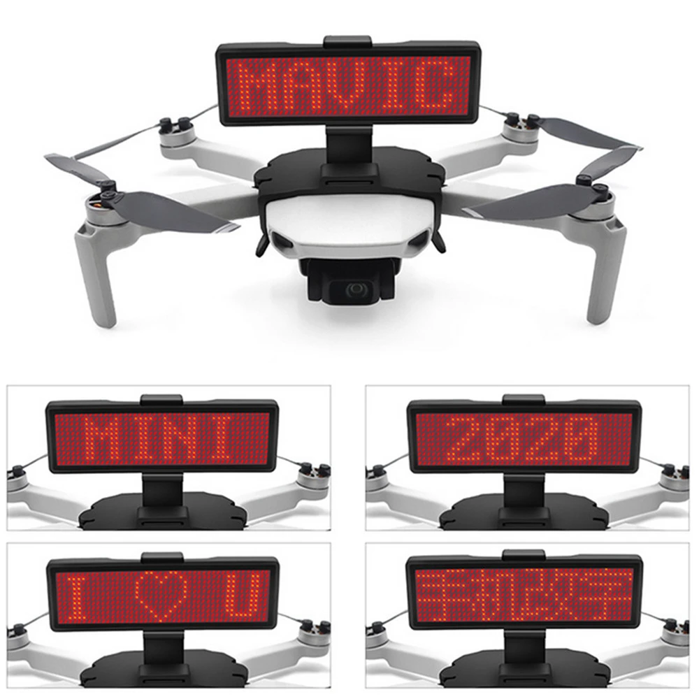 Led Display Screen Kit For Dji Mavic Mini Drone Quick Release Expansion Led Screen Editable Board With Fixing Mount Drone Accessories Kits Aliexpress