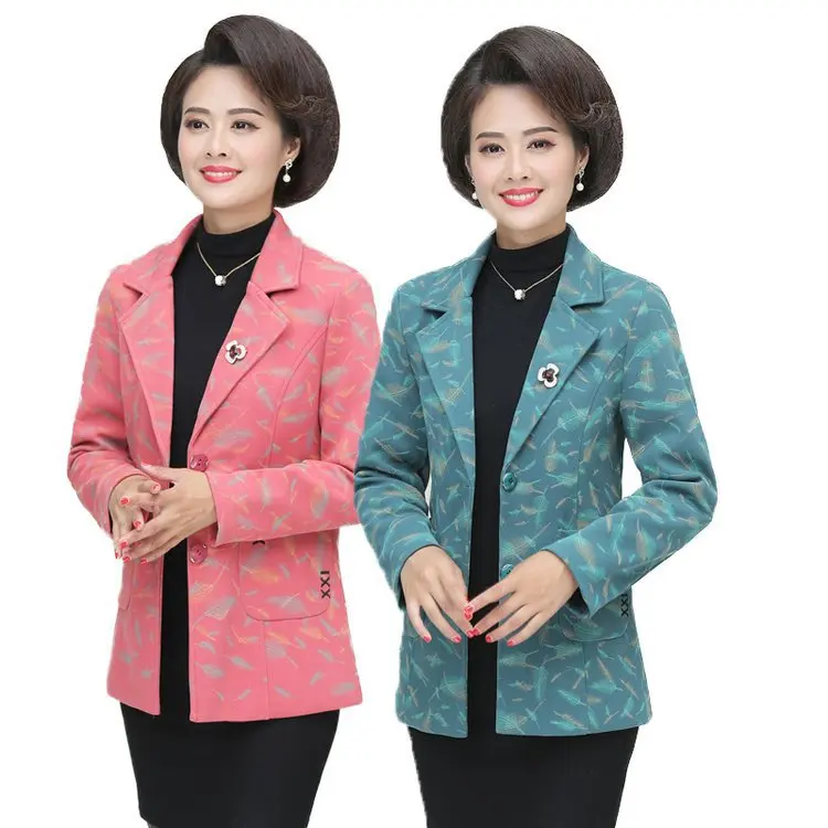 

New Style Middle-aged Women Coat Middle-aged Women Dress Elegant Coat Spring And Autumn Slim Fit Fashion Middle-aged Women's Sma