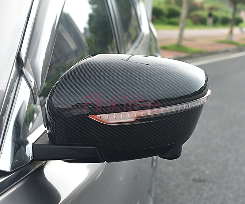 Carbon Fiber Color Side Wing Door Mirror Cover Car Styling Accessories For Nissan X-trail Xtrail 2014 2015 2016 2017 2018 | Автомобили и