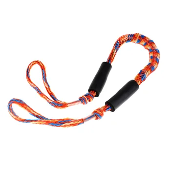 

2pcs Adjustable Bungee Cord 3.5ft - Duable Braid Dockline for Boat - Blue&Orange+White