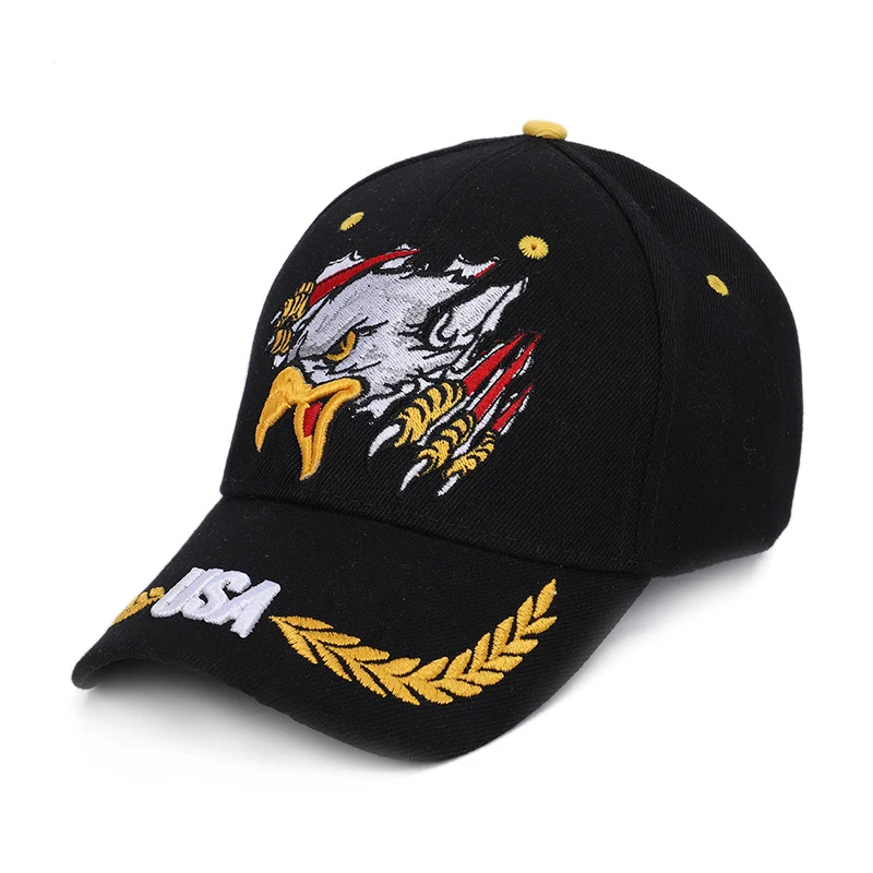 

Hot fishing Cap USA Flag Eagle 3D Embroidery Baseball Cap Snapback Caps Casquette Hats Casual Gorras Dad Hats For Men Women