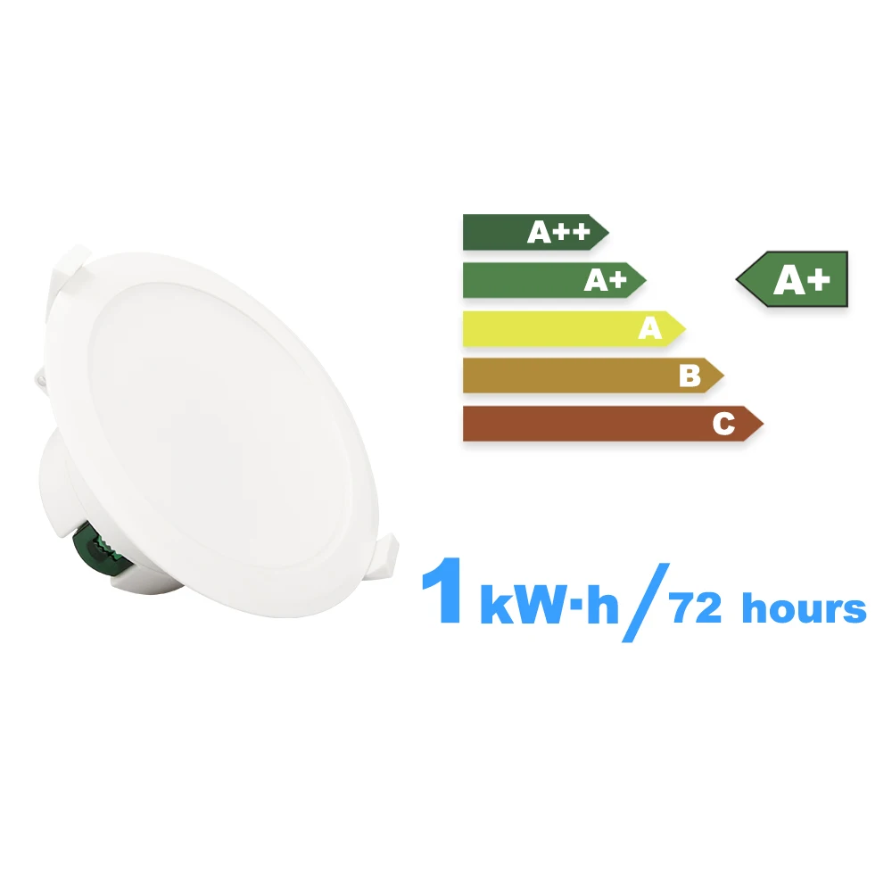 14 Вт Холодный белый 5000K Встраиваемый светодиодный потолочный светильник для кухни ванной комнаты IP44 диаметр отверстия 120-140 мм