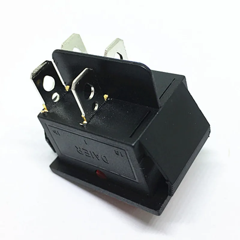 KCD4 1PCS Rocker Switch Power Switch+ transparent waterproof soft sealing cap  ON-OFF  4 Pin 16A 250VAC/ 20A 125VAC