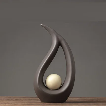 European Creative Ceramic Ornament Home Decoration Crafts TV Cabinet Office Statues Accessories Wedding Gift Figurines L2156 A