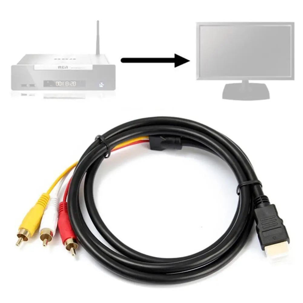 

Hot Sale HDMI Cable Male to 3RCA AV Composite Male New Transmitter M/M Cable Cord Brand Adapter High 2020 Quality Connector D8U0