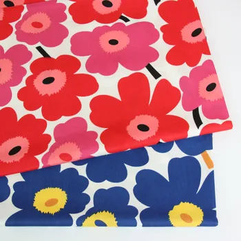 

buulqo Big flower cotton Twill Fabric Kids Cotton Patchwork Cloth DIY Sewing Quilting Fat Quarters Material For Baby&Child