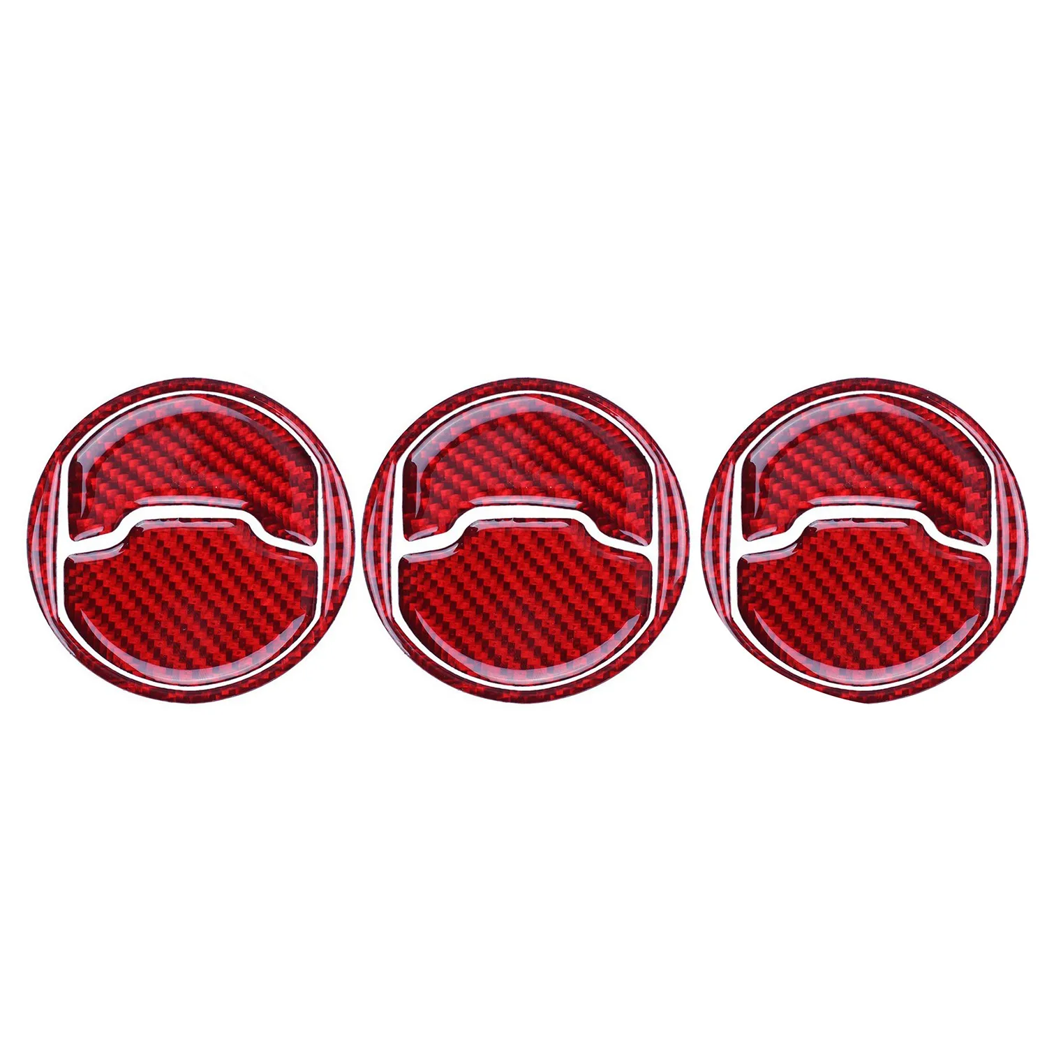 Red Carbon Fiber Car Interior Central Air Conditioner Outlet Decorative Cover Sticker for Ford Mustang 2015 2017 2018 2019 | Автомобили и