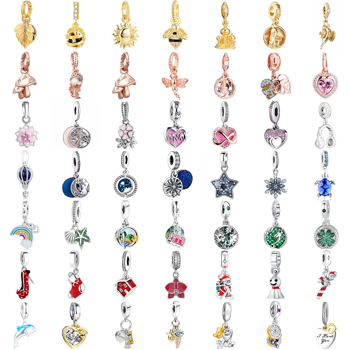 

Bracelet charms jewelry Silver 925 Star Heart Charm Pendent beads Fit Original 925 sterling silver Bracelets diy Women jewelry