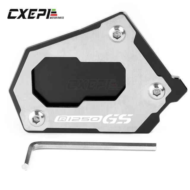 For BMW R1250 GS R 1250 GSA R 1250GS HP Motorcycle CNC Side Stand Enlarge Extension Kickstand R1250GS Accessories Motorbike Black silver