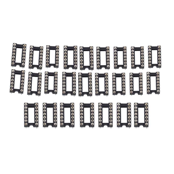 

GTBL 14 Pin DIP/DIL Turned Pin IC Socket Connector 0.3 inch Pitch 25pcs