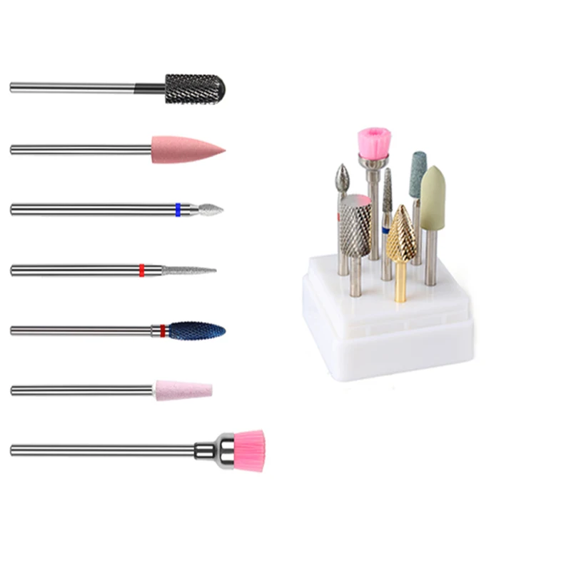 

7 Pcs Nail Drill Bit Set Nail Files Electric Machine for Manicure Rotate Burr Polishing Tools Cutters Manicure Accessory
