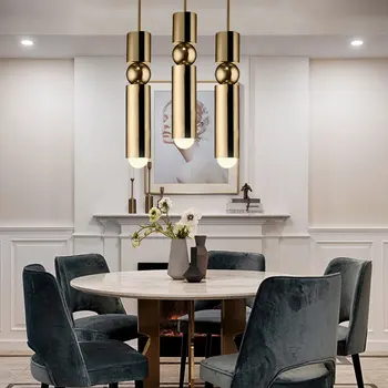 

Nordic led Pendant Light Modern Lamp Cylinder Pipe golden led Pendant Lamp for foyer bedroom home decoration Pendant Light