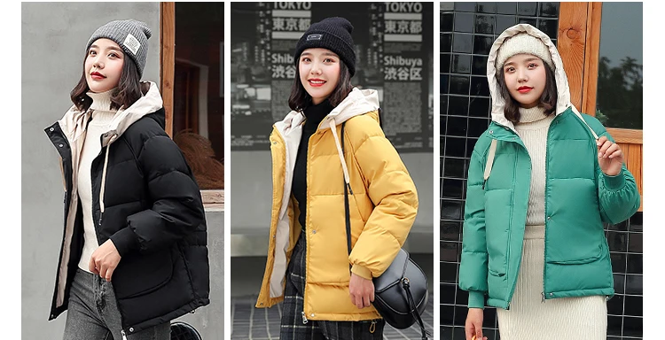 Winter women jackets Casual Thicken warm hooded female outwear loose parkas jacket female winter parkas coat