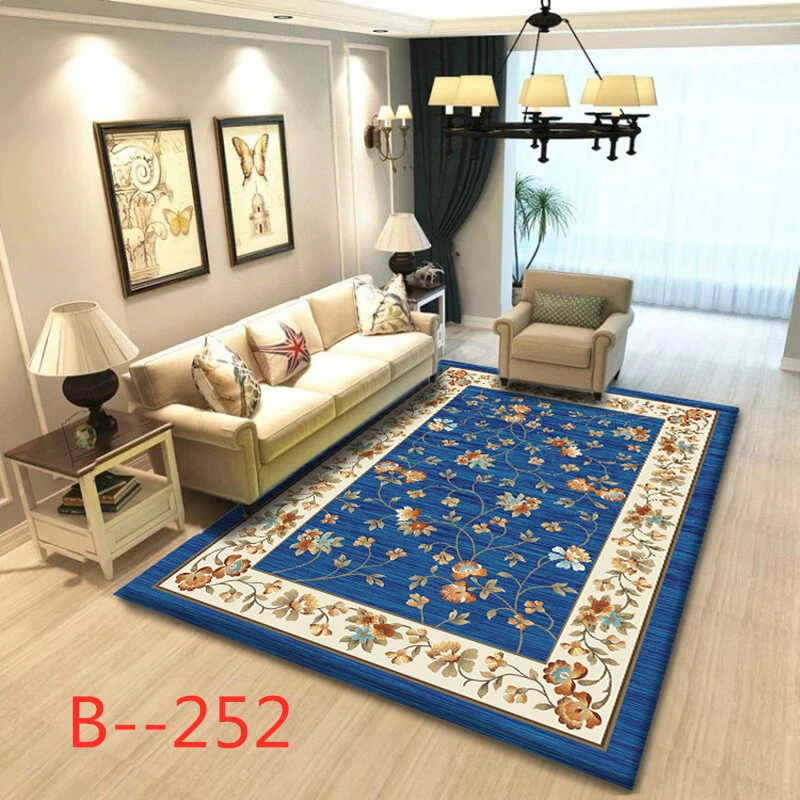 European Style Living Room Pad Jacquard Carpet Foyer Home Mat Door Mats Coffee Table Non-slip Carpet Customize