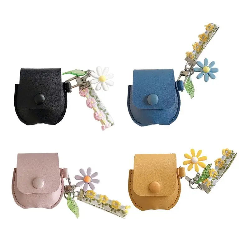 

Luxury Earphone Case Leather Protective Cover Bag with Lanyard for Airpods Earphone Wireless Charging Case