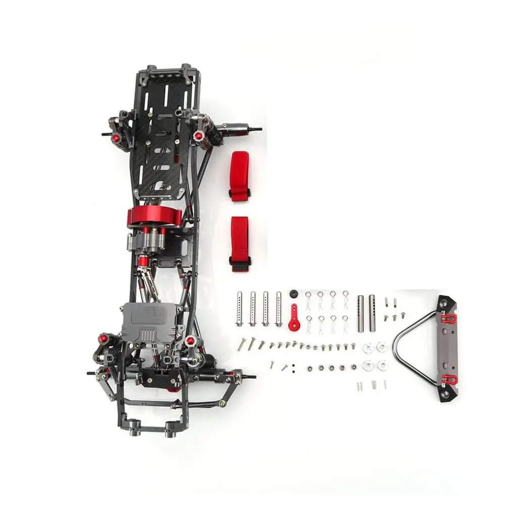 

1/10 RC Car Frame Kit CNC Aluminum Alloy Car Frame Set for SCX10 AXIAL RC Crawler Climbing Car DIY Parts & Accessory