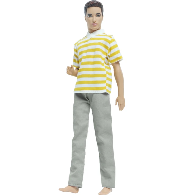 Man yellow shirt grey pants - AI Photo Generator - starryai