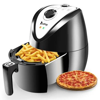 

2.7Quarts/2.6L ZOKOP KAF1300P1 1500W 220-240V 50/60Hz Electric Air Fryer UK Plug Black Cold Rolled Steel Kitchen Cooking Tool