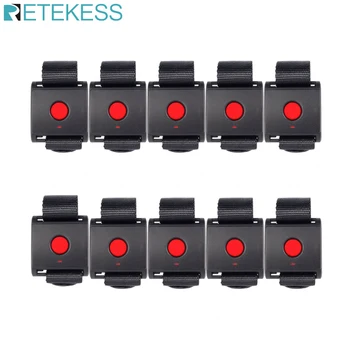 

Retekess 10pcs 433mhz Watch Call Button Transmitter Wireless Emergency Calling Pager For Patient Nurse Service F4403A