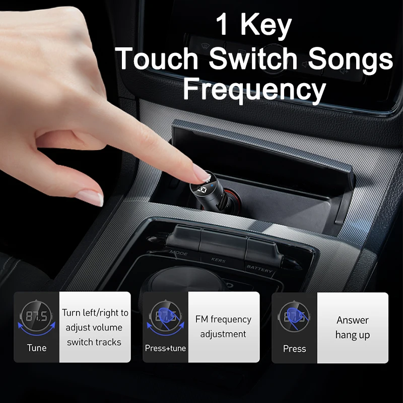 Ceny Baseus ładowarka samochodowa nadajnik modulator fm Bluetooth bezprzewodowy Audio odtwarzacz MP3 podwójna ładowarka do telefonu komórkowego USB dla iPhone Samsung