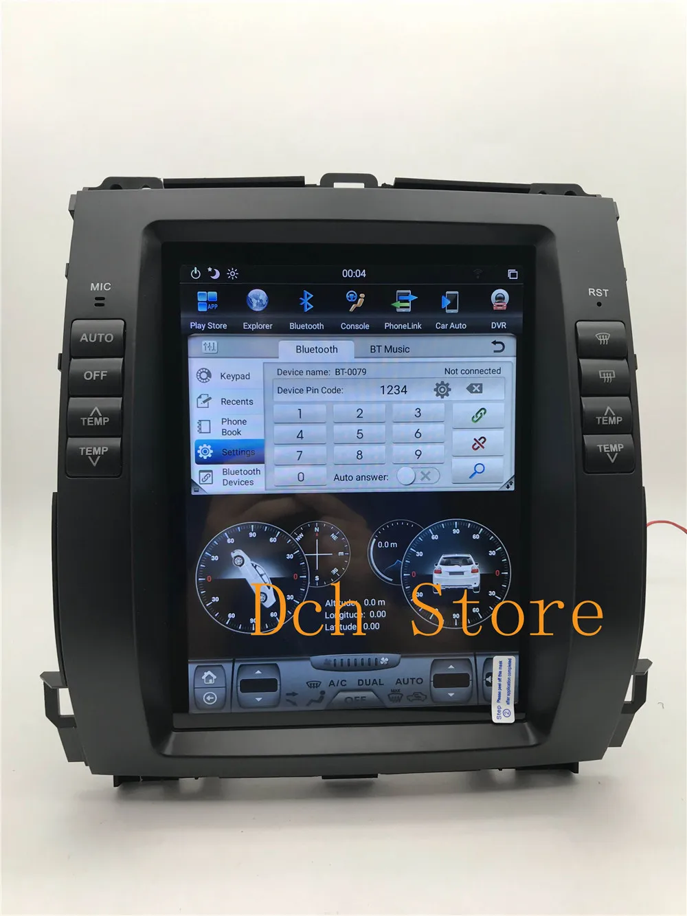 Вертикальный стиль Tesla Android 8,1 автомобильный dvd-плеер для Toyota Prado 120 land cruiser 2002-2009 для Lexus GX470 NAVI ips PX6 CARPLA
