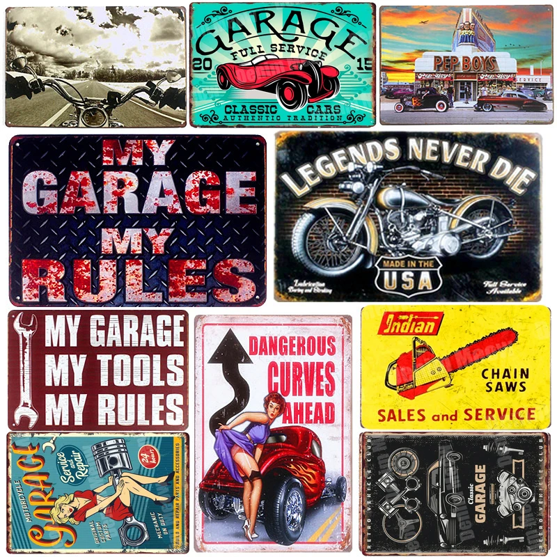 

Vintage Metal Tin Signs Motorcycle Retro Plaque Poster Bar Pub Club Wall Tavern Garage Home Decor Plate Art Craft 20*30cm A124