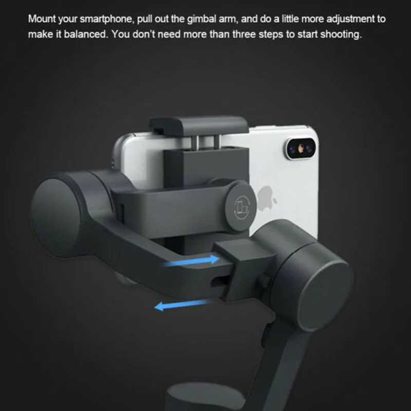  3 Axis Flexible Handheld Gimbal Stabilizer Action Camera Smartphone Support App Control for iPhone 