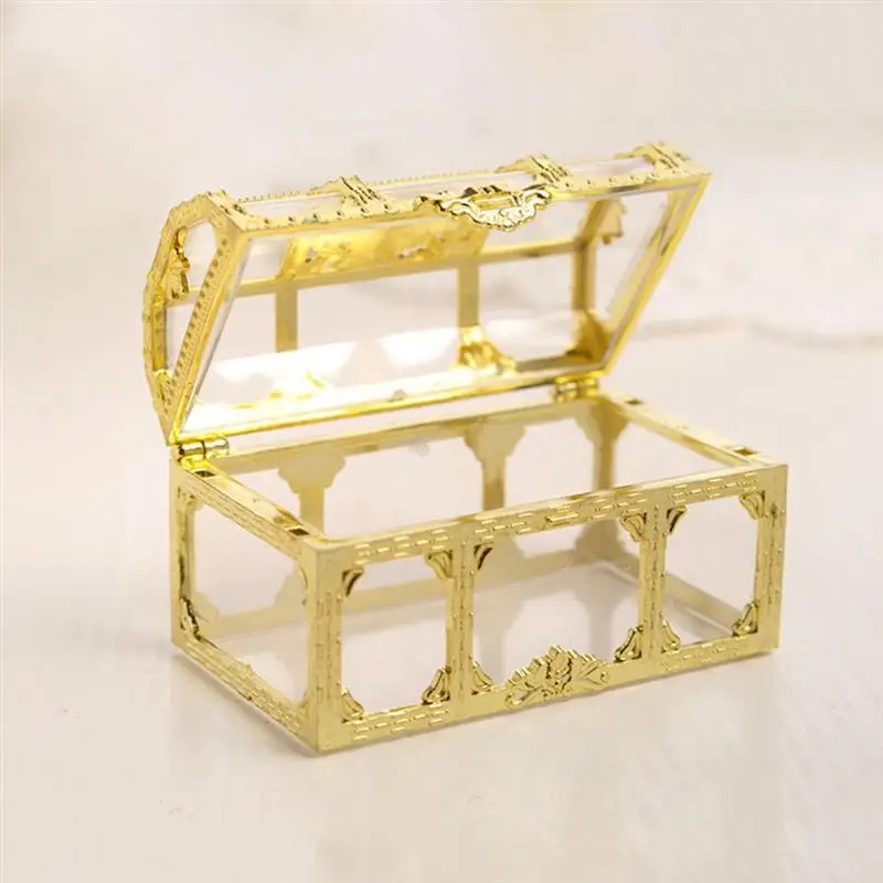 12pcs Creative Beautiful Transparent Treasure Box Wedding Candy Box for Wedding 