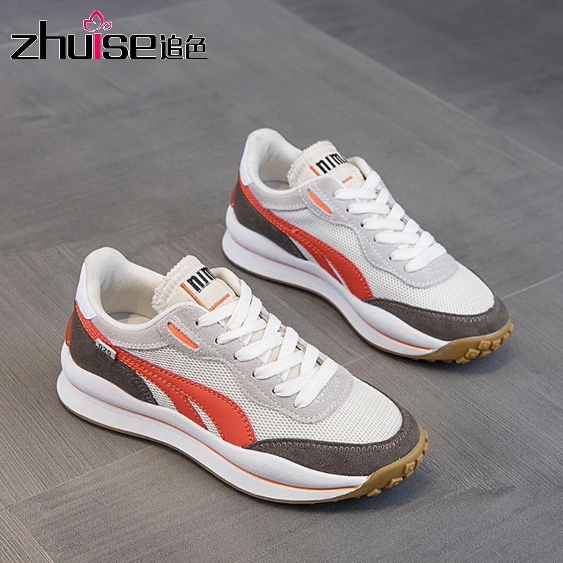 Женские кроссовки на толстой подошве дышащие кожаные туфли лодочки Новинка осени 2020|Кроссовки и кеды| |