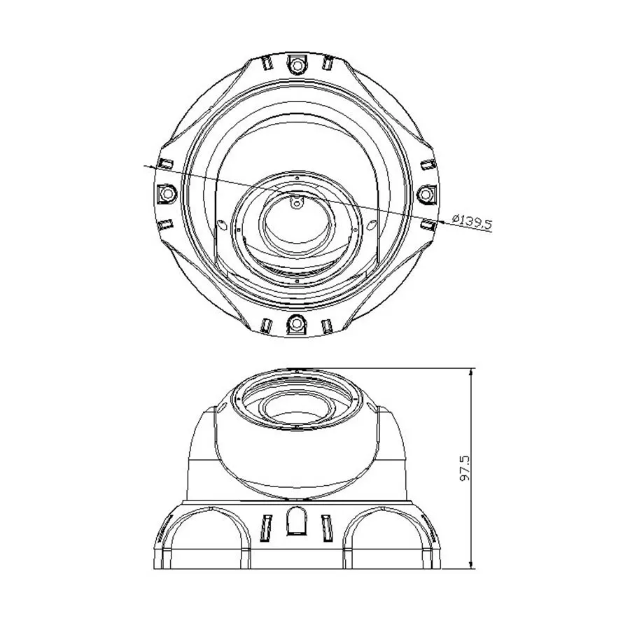 Купольная камера SONY IMX323 COMS 1080P микросхема Hybrid 4 в 1 объектив 2 8 12 мм без OSD