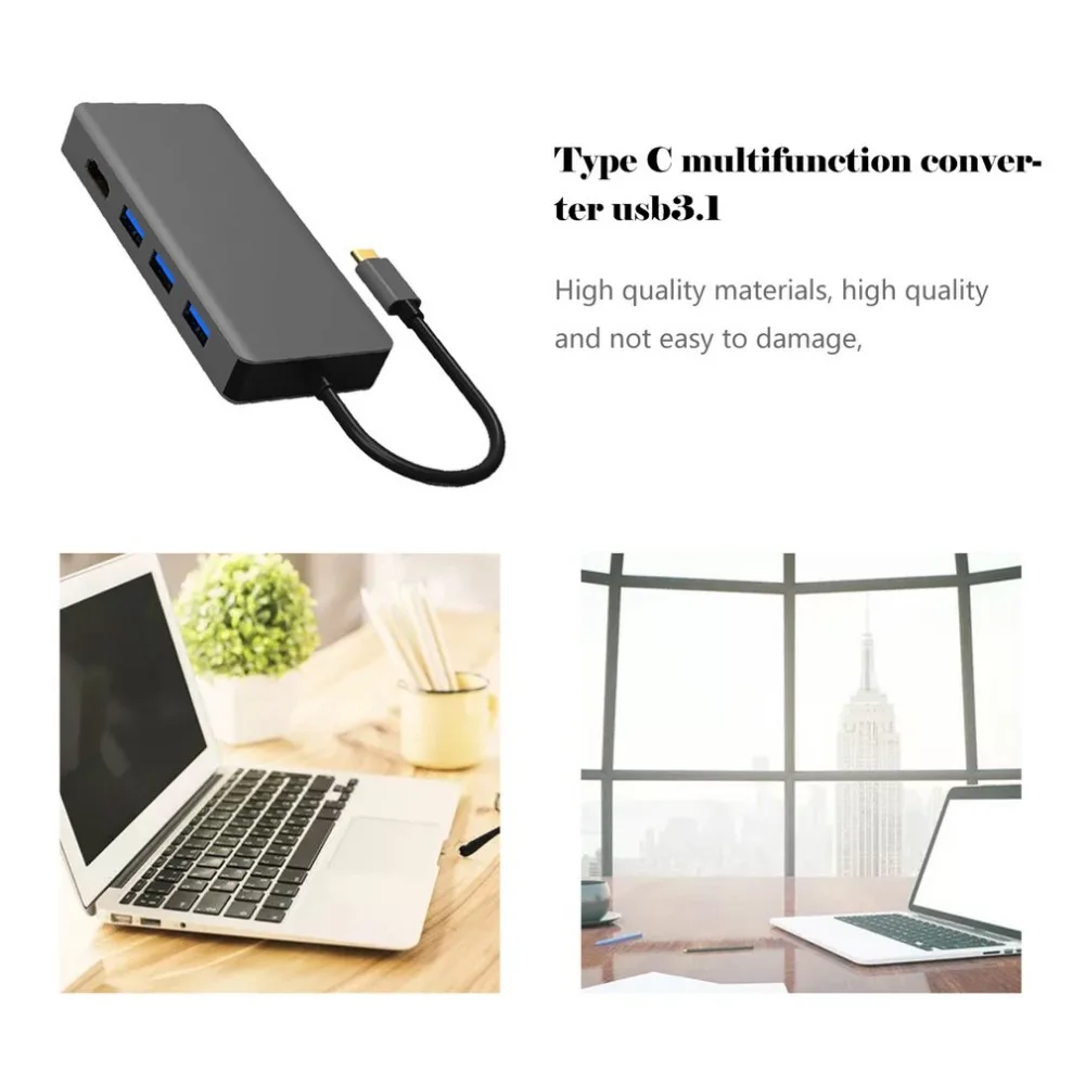 USB C type C к HDMI адаптер концентратор с 3 USB 3,0 конвертер для Macbook
