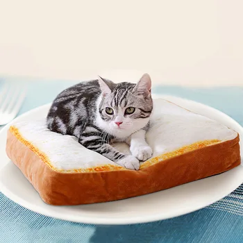 

Pet Bed for Dog Pets Cat Mat for Dogs Blanket Kennel Teddy Four Seasons Durable Soft Toast Bread dog accessories