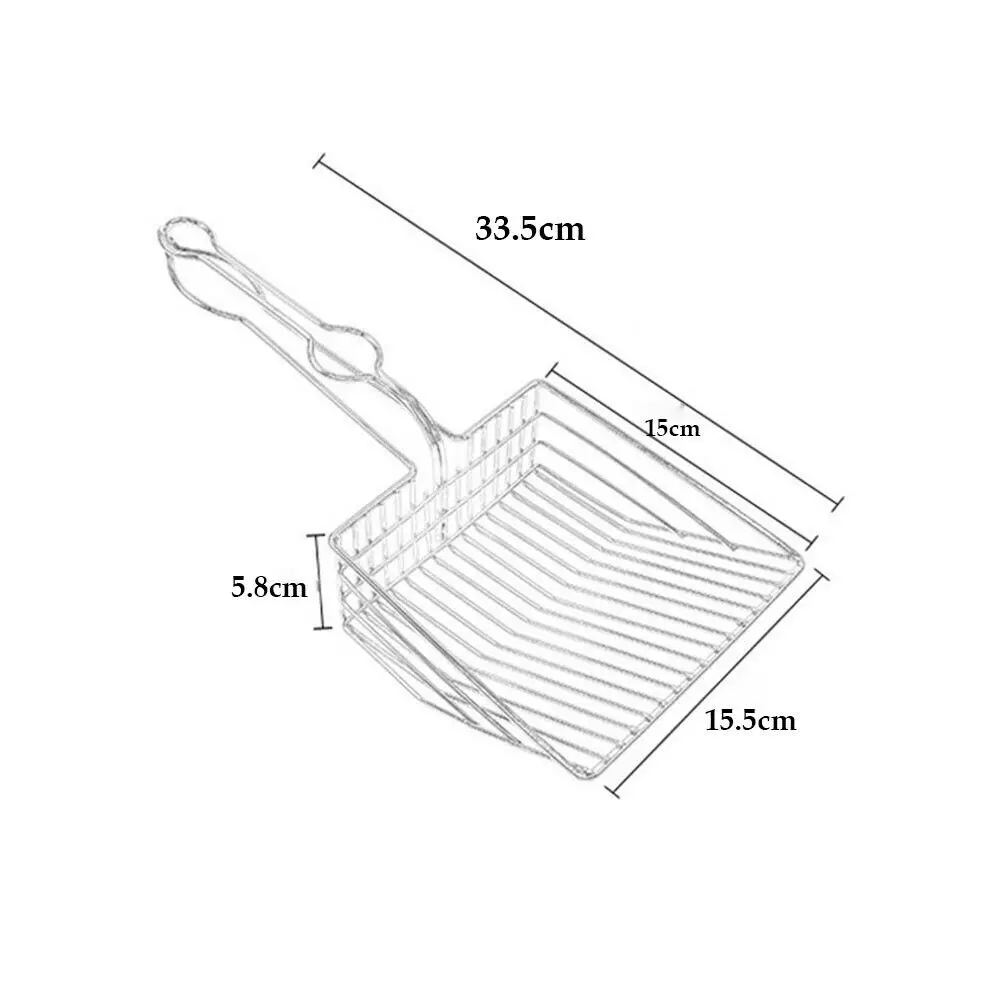 Совок для кошачьего туалета из нержавеющей стали, металлические совки, совки для домашних животных, подстилка для песка, лопата для домашних животных, артефакт, лопата для собак, инструмент для чистки домашних животных