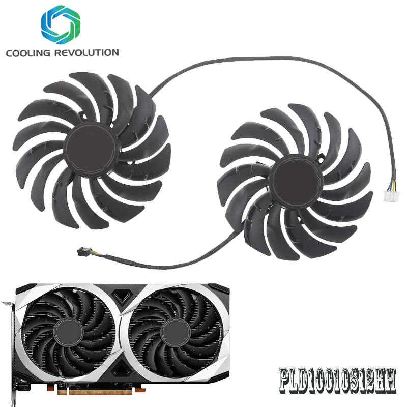 Ventola Grafica A 4Pin Muslimyrx6600Xt Da 95Mm Per Msi Gaming Radeon Rx 6600 Xt Rx 6700 Xmech 2X