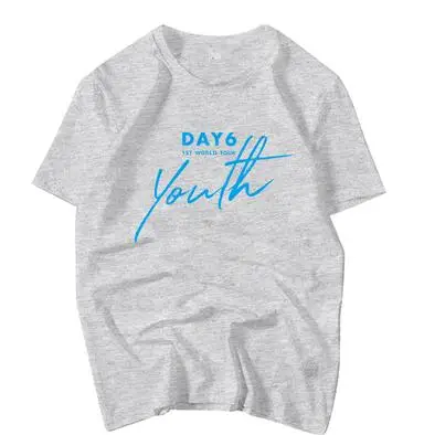 6 Kpop Day6 1st World Tour Youth Concert Same Printing O Neck T Shirt Summer Style Unisex Short Sleeve Day6 Loose T-shirt 6 Colors - Цвет: 6
