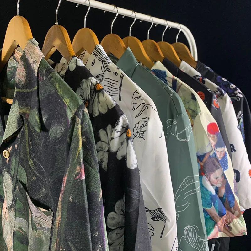 

Summer New Retro Oil Painting Printing Short-sleeved T-shirt Men's Shirt Tide Brand Loose Lazy Style Shirt Men And Women Couples