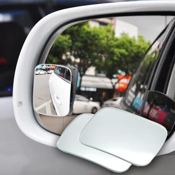 

1 Pair Car Blind Spot Mirror Adjustable 360 Degree Rotation Wide Angle Mirror square Convex Rear View Mirror Car Mirror