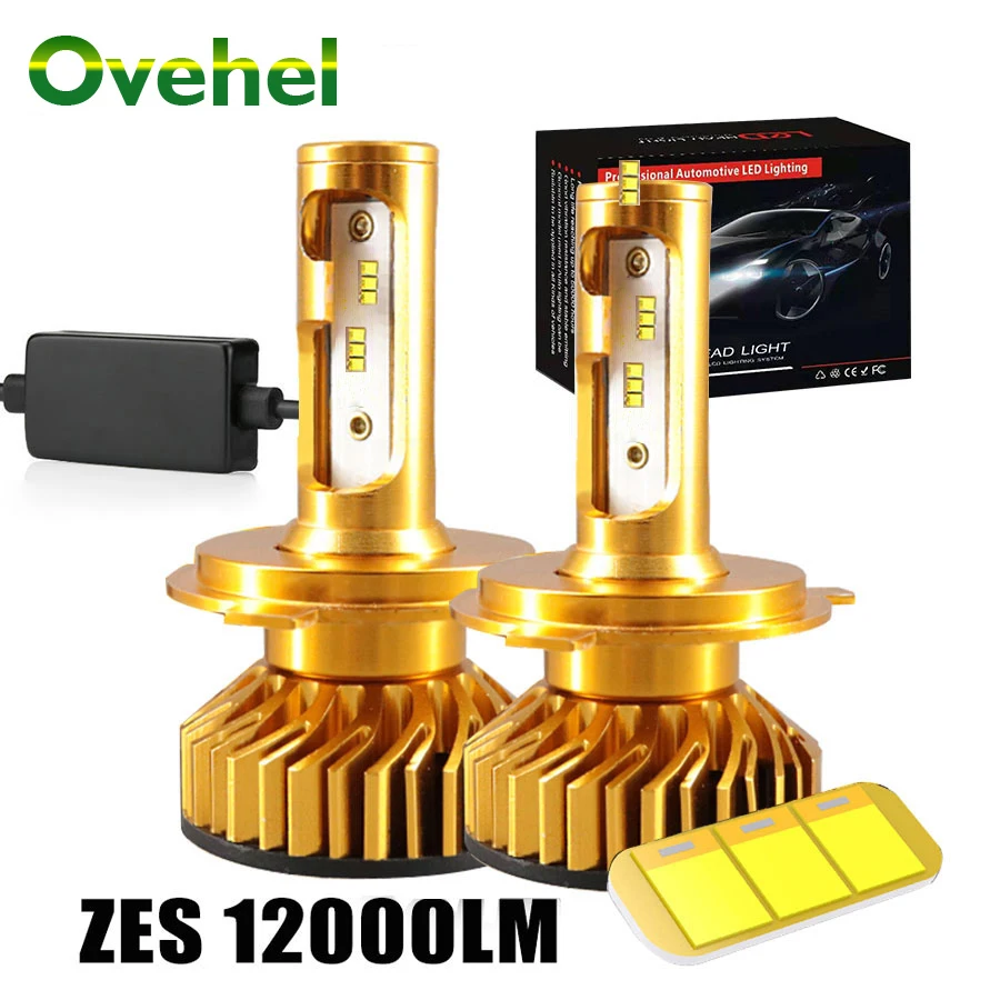 OVEHEL H7 LED H4 Car Headlight Canbus 12000LM H11 H8 H1 HB3 9005 9006 