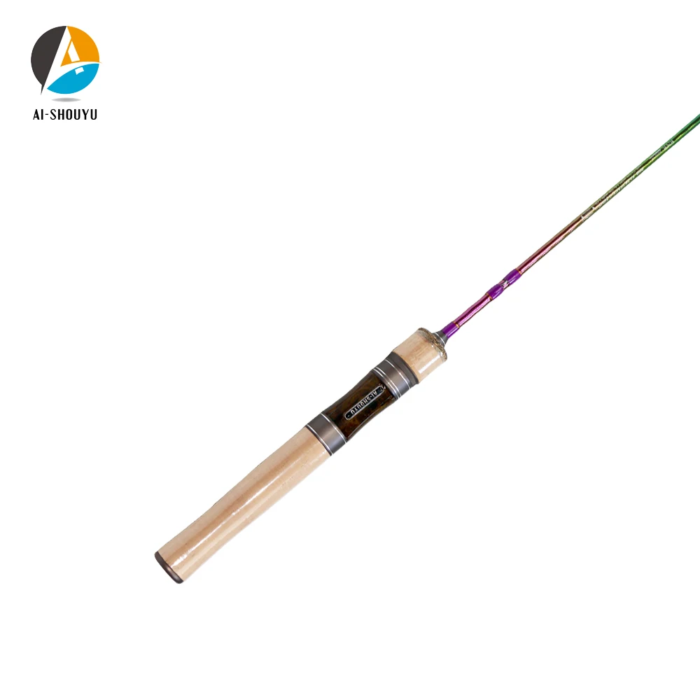 AI-SHOUYU Solid Tip Trout Lure Rod UL Power 1.53m 1.68m Ultralight 1-8g 2-6lb Carbon Spinning/Casting Rod Probale Fishing Pole
