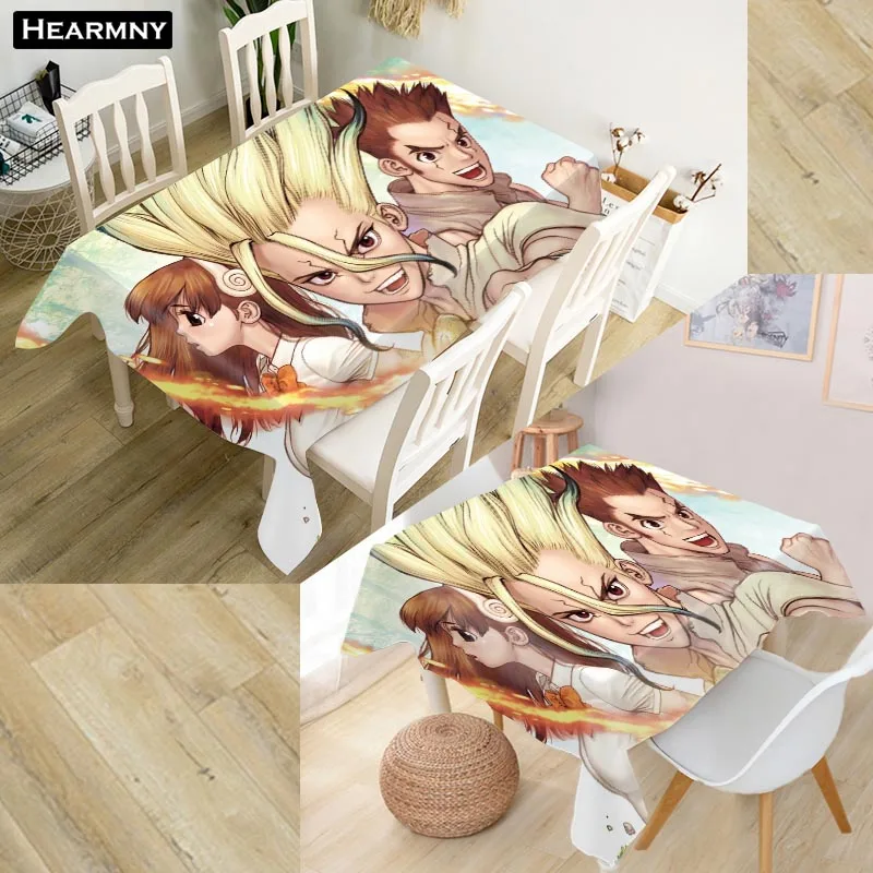 HEARMNY Custom Dr Stone аниме скатерть из ткани Оксфорд украшения для кухонного стола