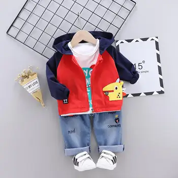 

Spring Autumn Baby Boys Clothing Set Children Boys 3 Pcs/set Coat+shirt+pants Clothes Suit Kids Boys Clothing Outfits Tracksuit