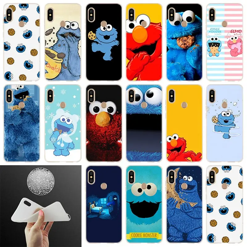 Мягкий чехол для Xiaomi Redmi 9a 8A 7A 6A 5plus Note 9 8 7 6 5 Pro Y3 9S 8T сумка Elmo печенье монстр|Бамперы|