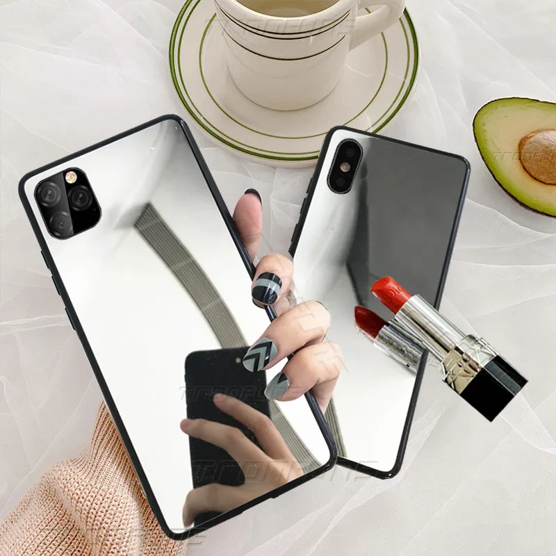 Популярный Блестящий зеркальный чехол для iPhone 11 Pro Max 8 7 6 6s Plus чехлы с покрытием