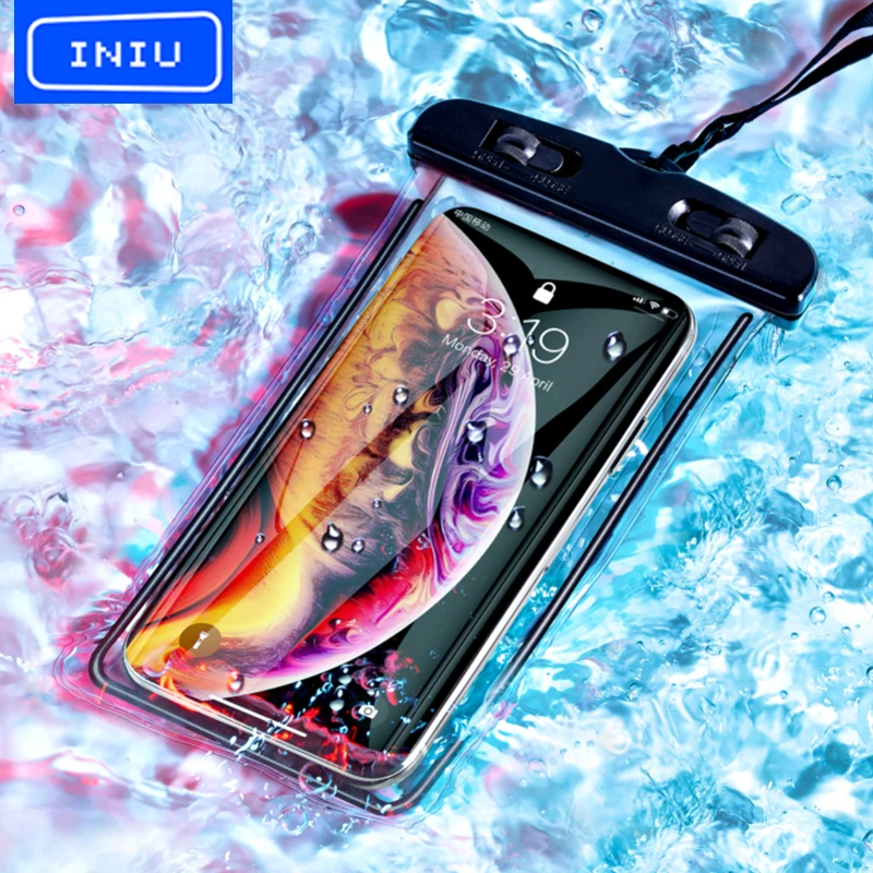 INIU IP68 Universal Waterproof Phone Case Water Proof Bag Mobile Cover For iPhone 13 12 11 Pro Max X Xs 8 Xiaomi Huawei Samsung iphone 11 Pro Max  lifeproof case