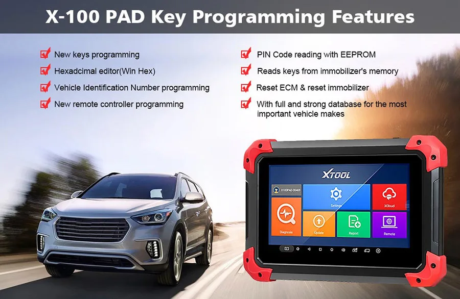 Новейший XTOOL X100 PAD Key программист с маслом инструмент для отдыха регулировка одометра и более специальные функции