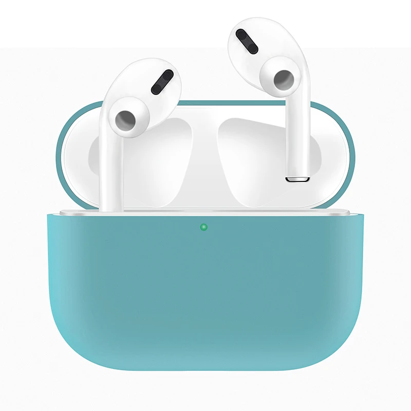 Green Силиконовый чехол Защитный чехол для Apple Airpods pro TWS Bluetooth наушники Мягкий силиконовый чехол для Airpods защитный чехол s - Цвет: Green
